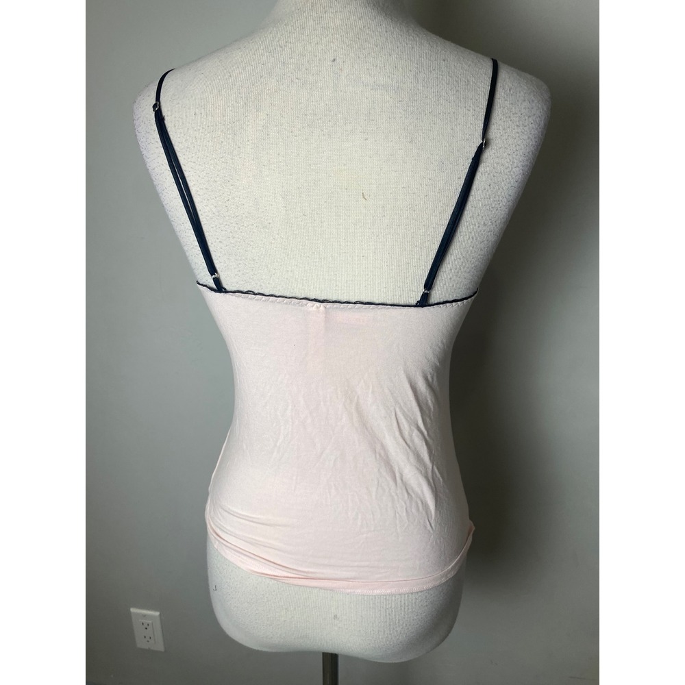 Victoria's Secret Pink Camisole Top Black Bow Accent Adjustable Straps Size M - Picture 7 of 8